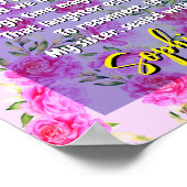 妹とピンクの花のための詩の贈り物 | 記憶 ポスター (角)