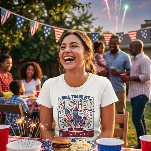 妹と交換する爆竹 トライブレンドＴシャツ