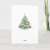 妹と彼女の家族のためのクリスマスの願い シーズンカード (裏面)