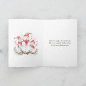 妹と彼女の家族のためのクリスマスの願い シーズンカード (内部)