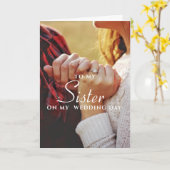 妹にミニマルシンプルリスト結婚のカード カード (黄色い花)