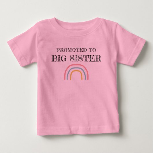 妹に昇格 レインボーTシャツ ベビーTシャツ (正面)
