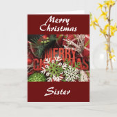 妹に聖降誕祭**う** カード (黄色い花)