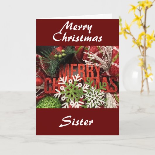 妹に聖降誕祭**う** カード (黄色い花)