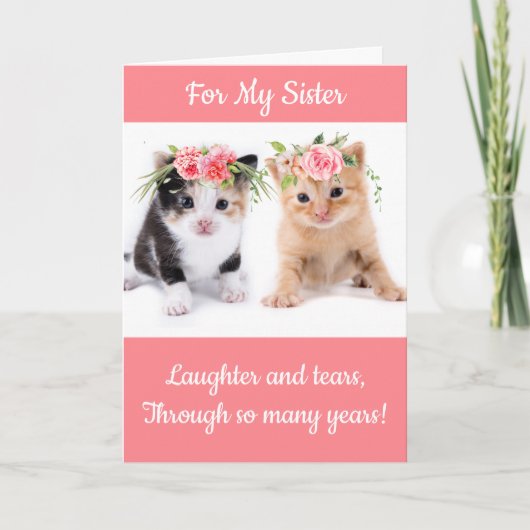 妹のかわいい誕生日 カード (正面)