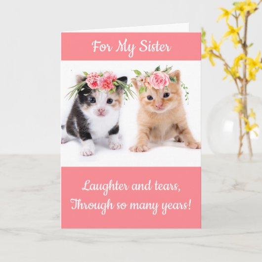 妹のかわいい誕生日 カード (黄色い花)