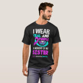 妹のためにテールとパープルを身に着ける 自殺予防 Tシャツ (正面フル)