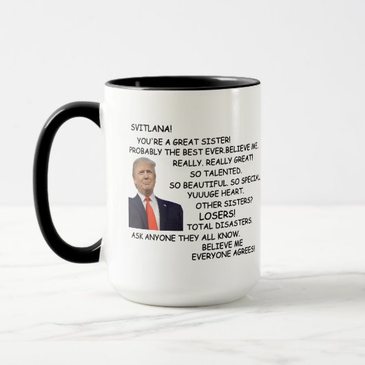 妹のためのトランプ姉妹コーヒーマグおもしろいギフト マグカップ (左)
