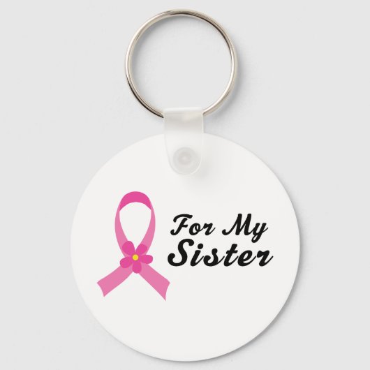 妹のためのピンクリボン キーホルダー (正面)