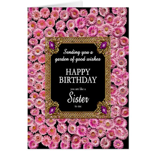 妹のように私に誕生日ピンクデイジー (正面)