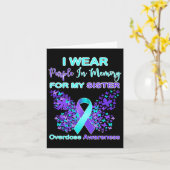 妹のオーバードーズ追悼で紫を着て カード (黄色い花)