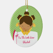 妹のクリスマスのオーナメントの菓子の女の子 セラミックオーナメント (右)