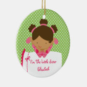 妹のクリスマスのオーナメントの菓子の女の子 セラミックオーナメント (右)