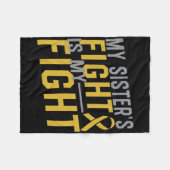 妹のケンカは幼少期のガン阿波のケンカ フリースブランケット (正面(横))