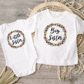 妹のバイオレットフラワーリース ベビーボディスーツ