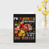 妹の七面鳥になれて感謝してる秋 カード (黄色い花)