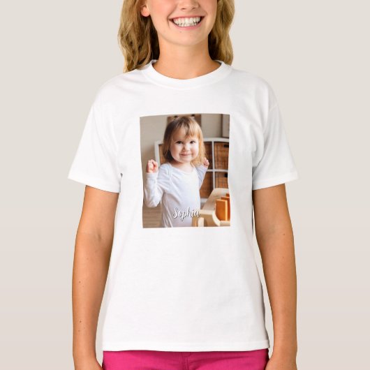 妹の写真と名前入り Tシャツ (正面)