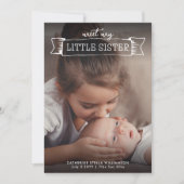 妹の出産のお知らせ2写真 招待状 (正面)