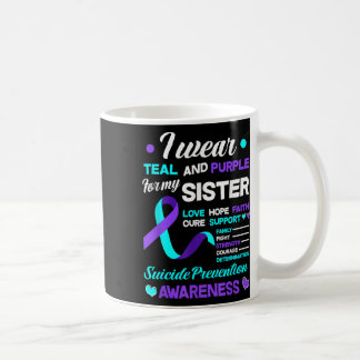 妹の命日にはティール+パープルを着る コーヒーマグカップ