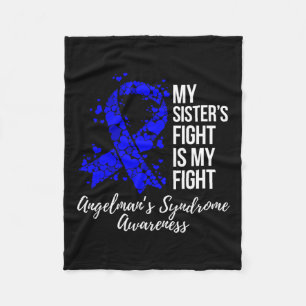 妹の戦いはアンジェルマン症候群Awの戦いだ フリースブランケット