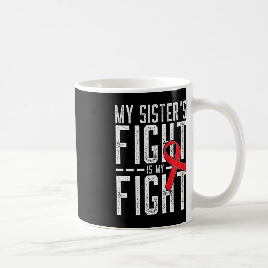 妹の戦いは血がんで待ち受けている コーヒーマグカップ (右)