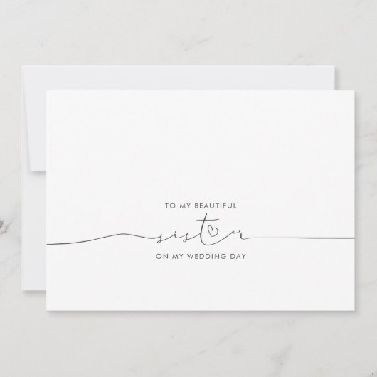 妹の朝の結婚可愛いメッセージ (正面)