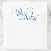 妹の渦巻き 楕円形シール (バッグ)