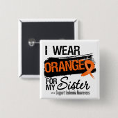 妹の白血病リボン 缶バッジ (正面&裏面)