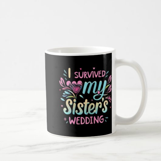妹の結婚式で私が生き残った！かわいい花嫁と妹の結婚 コーヒーマグカップ (右)