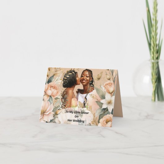 妹の結婚式の日 カード (正面)