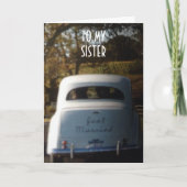 妹の結婚車「たった今結婚しました」 案内状 (正面)