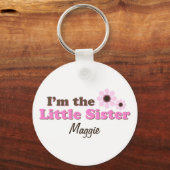 妹の花モダンだパーソナライズされた キーホルダー (正面)