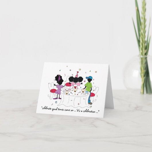 妹の誕生日パーティー カード (正面)