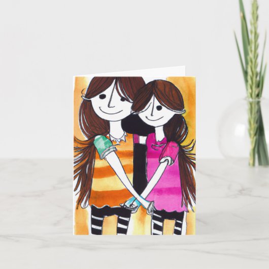 妹の誕生日。姉妹から姉妹 シーズンカード (正面)