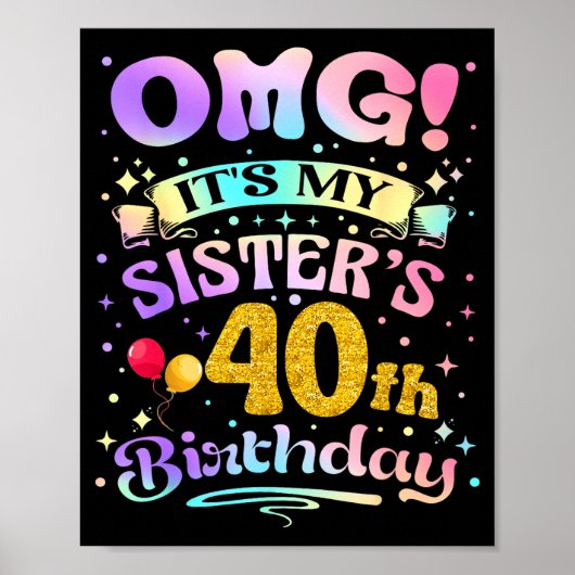 妹の40歳の誕生日おめでとう 40歳の誕生日おめでとう ポスター (正面)
