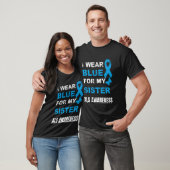 妹のALS啓発活動のためにブルーを着用しています Tシャツ (ユニセックス)