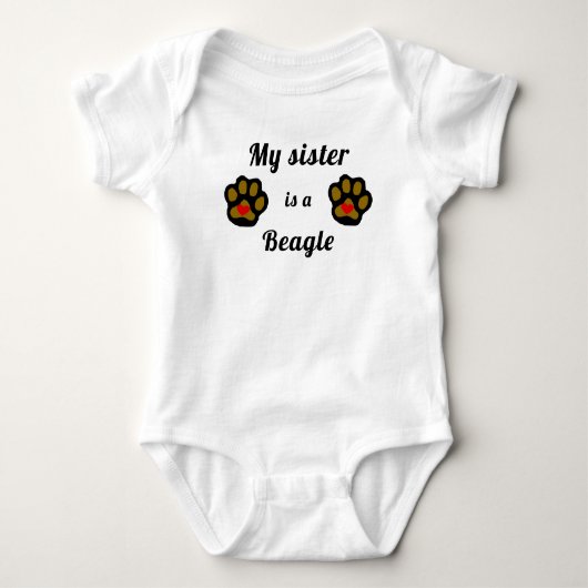 妹はビーグルだ ベビーボディスーツ (正面)