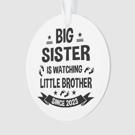 妹は兄気に弟を連れて行く オーナメント (正面)