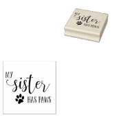 妹はPAWSタイポグラフィ ラバースタンプ (押印)