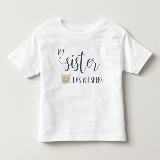 妹はWHISKERSタイポグラフィ トドラーTシャツ (正面)