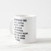 妹へのコーヒーマグ、面白い妹へのギフト、 コーヒーマグカップ (正面左)