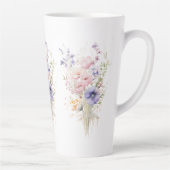 妹へのペーストルカラーの野の花束ギフト 名前入り カフェラテマグ (右)