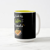 妹をクナファミームに連れて行おもしろいく ツートーンマグカップ (正面右)