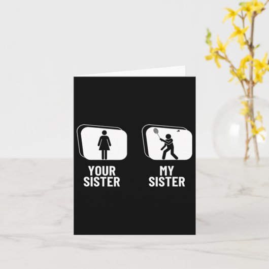 妹をシャトルバス弟ディントおもしろい カード (黄色い花)