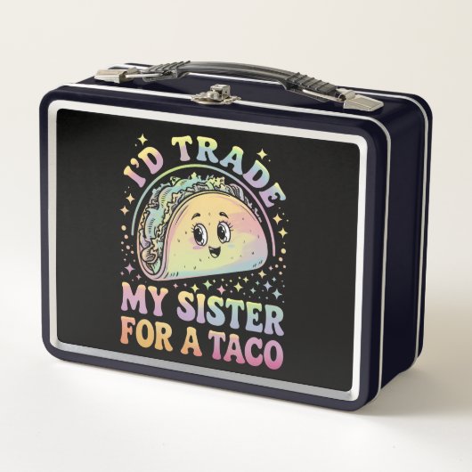 妹をタコ・シンコ・デ・マヨと交換する メタルランチボックス (正面)