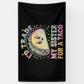 妹をタコ・シンコ・デ・マヨと交換する 横断幕 (縦)