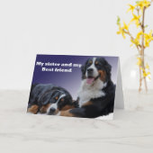 妹，ベルネーゼ，ハッピーバースデー，願最高の意，愛 カード (黄色い花)