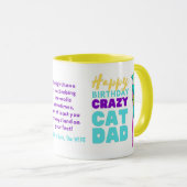 妻おもしろいから夫への猫パパ誕生日 マグカップ (正面右)