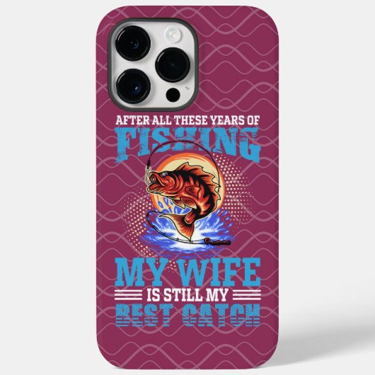 妻おもしろいがキャッチしているフィッシ最高のャー夫引用文 Case-Mate iPhoneケース (裏面)