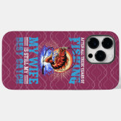 妻おもしろいがキャッチしているフィッシ最高のャー夫引用文 Case-Mate iPhoneケース (裏面 (横))